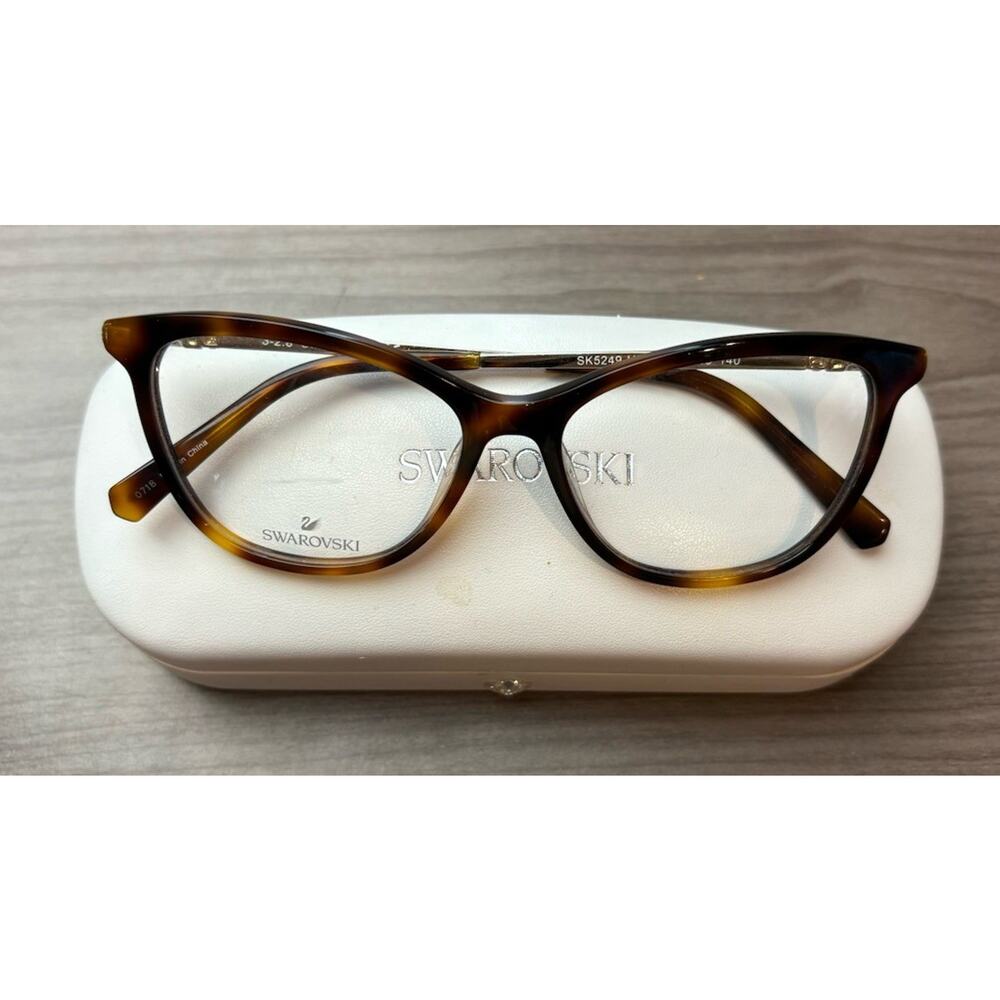 Swarovski SK5249-H 052 Tortoise Eyeglasses Frame 53-15-140 Cat Eye